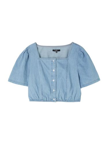 Square Crop Denim Blouse (AR2DB570) - LAP - Modalova