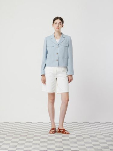 Button Single Tweed Jacket [LB] (C252MSF333) - CC collect - Modalova