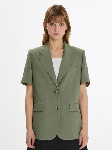 Back Slit Single Two-Button Blazer (AWWJKP21080) [KH] - SISTINA - Modalova