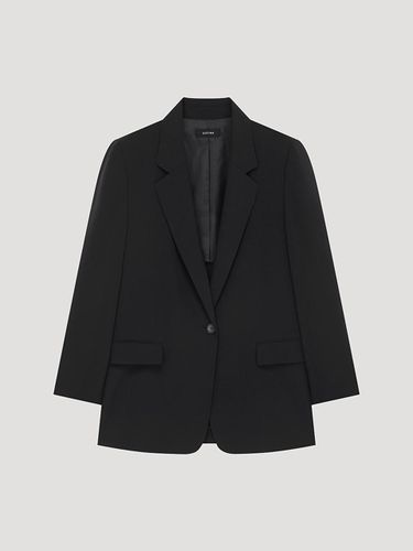 Daily Single One-Button Blazer (AWWJKP21020) [Black] - SISTINA - Modalova