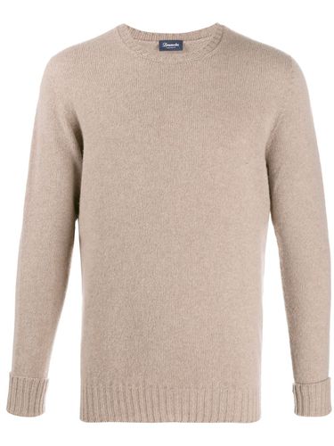 Round Neck Sweater In Wool - Drumohr - Modalova