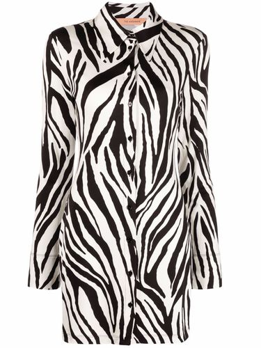 Zebra Print Chemisier Mini Dress - The andamane - Modalova