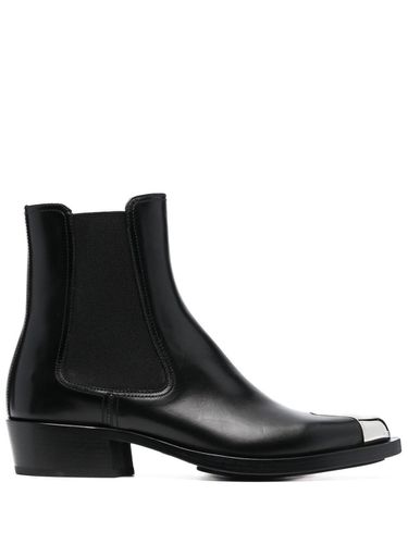 Leather Ankle Boots - Alexander McQueen - Modalova