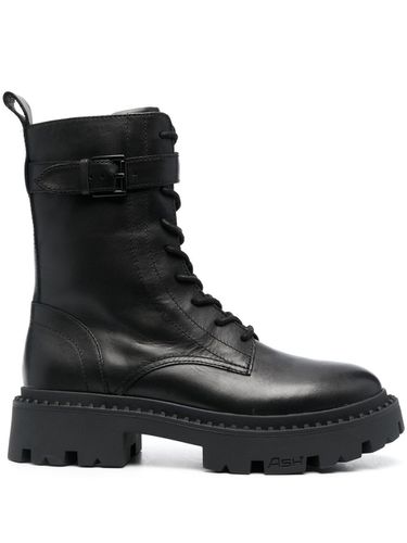 ASH - Gena Leather Combat Boots - Ash - Modalova