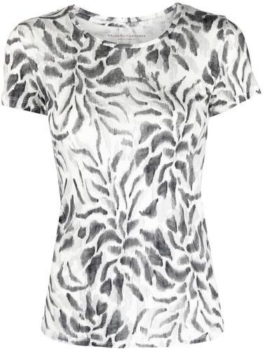 Printed Linen Blend T-shirt - Majestic - Modalova