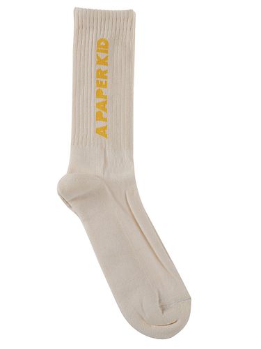 A PAPER KID - Logo Socks - A Paper Kid - Modalova