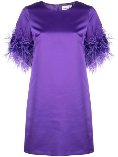 PAROSH - Feathered Mini Dress - Parosh - Modalova