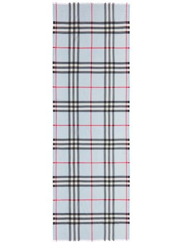 Check Motif Wool Blend Scarf - Burberry - Modalova