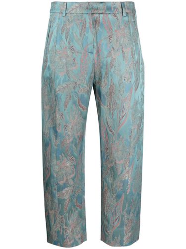 Floral Print Jacquard Trousers - Alberto Biani - Modalova