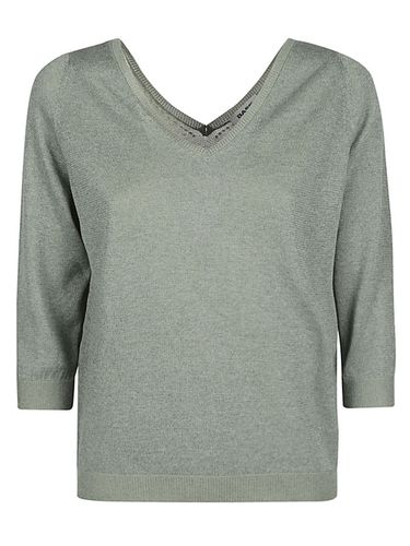 Cotton Blend V-necked Sweater - Base - Modalova