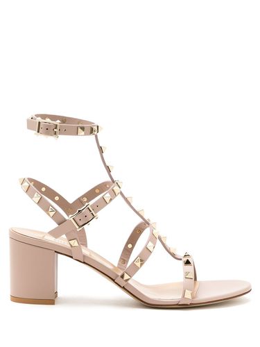 Rockstud Leather Heel Sandals - Valentino Garavani - Modalova