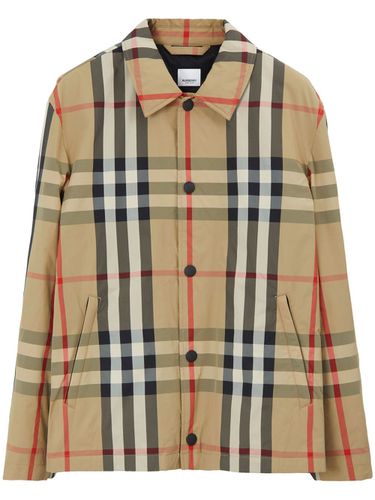 BURBERRY - Check Motif Shirt Jacket - Burberry - Modalova