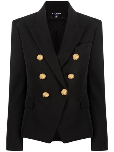 Double-breasted Wool Jacket - Balmain - Modalova