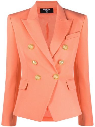 Double Breasted Wool Jacket - Balmain - Modalova