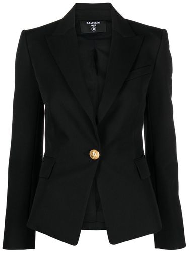 Single-breasted Wool Jacket - Balmain - Modalova