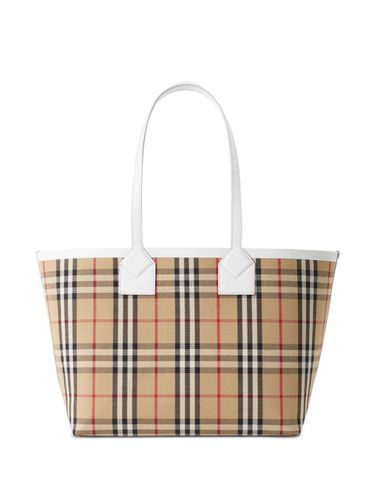 Check Motif Small Tote Bag - Burberry - Modalova