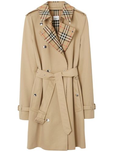 Vintage Check Motiv Cotton Trench Coat - Burberry - Modalova