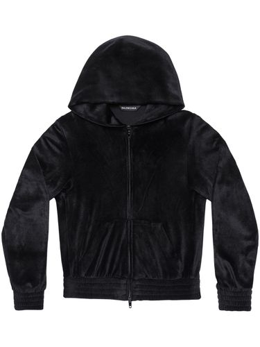 BALENCIAGA - Velvet Zip-up Hoodie - Balenciaga - Modalova