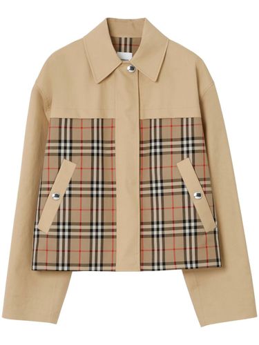 BURBERRY - Check Motif Short Jacket - Burberry - Modalova