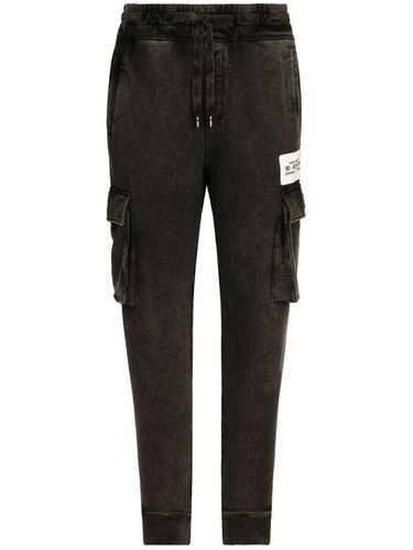 Logo Cotton Trousers - Dolce & Gabbana - Modalova