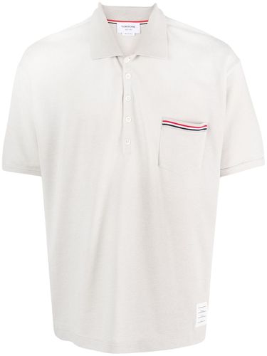 Oversized Cotton Polo Shirt - Thom Browne - Modalova