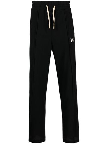 Monogram Cotton Track Pants - Palm Angels - Modalova