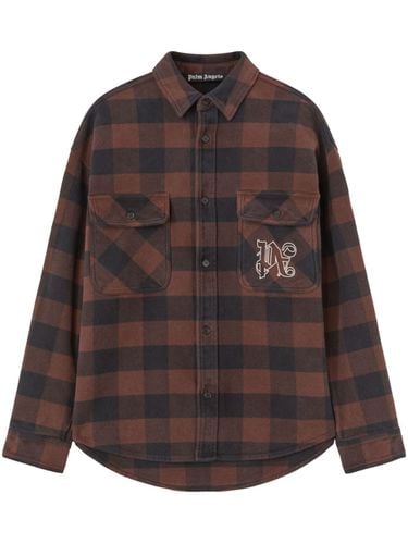 Monogram Cotton Overshirt - Palm Angels - Modalova