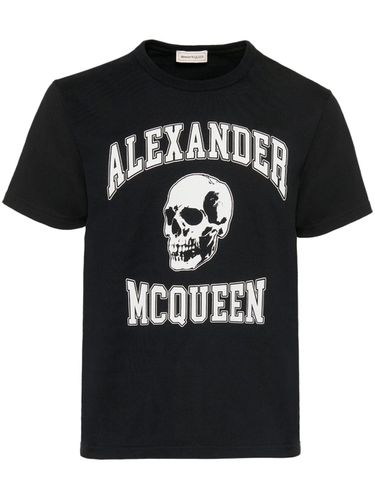 Logo Organic Cotton T-shirt - Alexander McQueen - Modalova