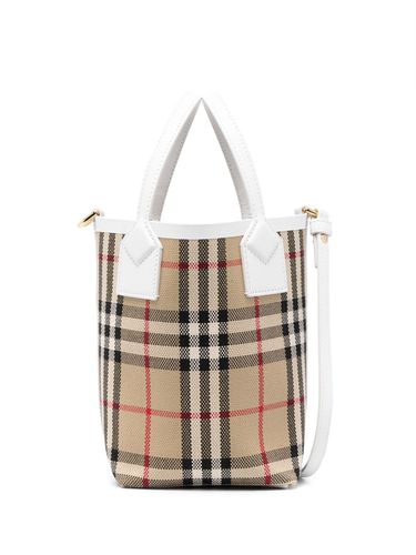 Check Motif Mini Bucket Bag - Burberry - Modalova