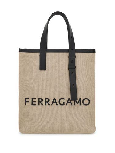 FERRAGAMO - Logo Canvas Tote - Ferragamo - Modalova