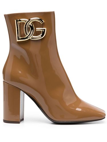 Shiny Leather Ankle Boots - Dolce & Gabbana - Modalova