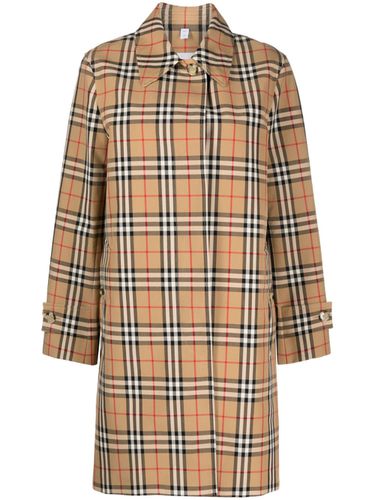 BURBERRY - Check Motif Raincoat - Burberry - Modalova