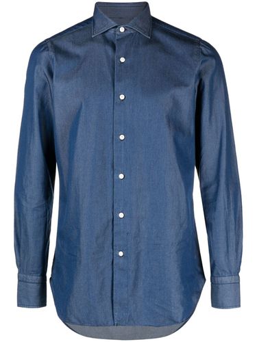 Regular Fit Denim Shirt - Finamore 1925 - Modalova