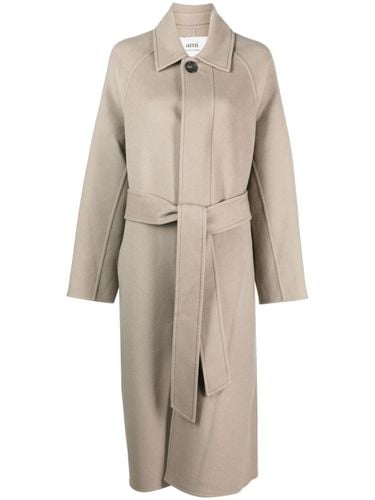 Cashmere And Wool Blend Coat - Ami Paris - Modalova