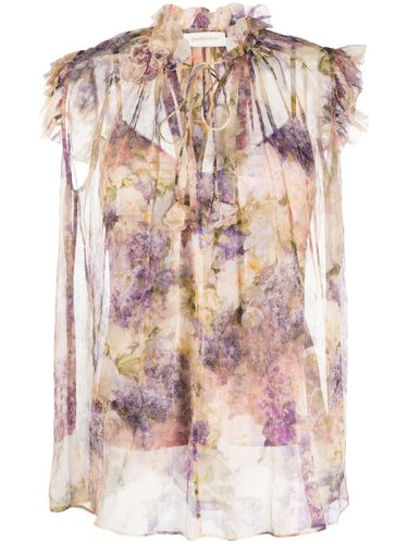 ZIMMERMANN - Floral Print Silk Top - Zimmermann - Modalova