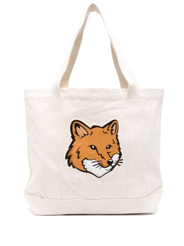 Fox Head Cotton Tote Bag - Maison Kitsune' - Modalova