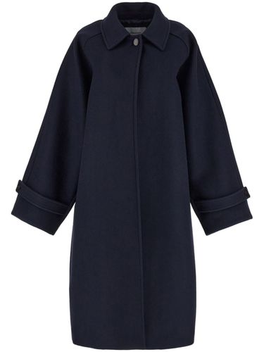 Oversized Wool Single-breasted Coat - Ferragamo - Modalova