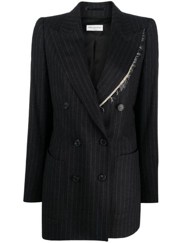 Double-breasted Pinstripe Wool Jacket - Dries Van Noten - Modalova