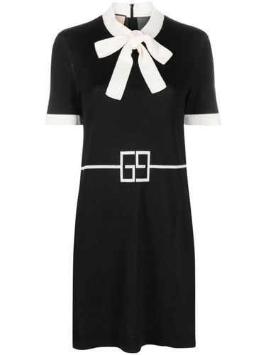 GUCCI - Bow Tie Wool Mini Dress - Gucci - Modalova