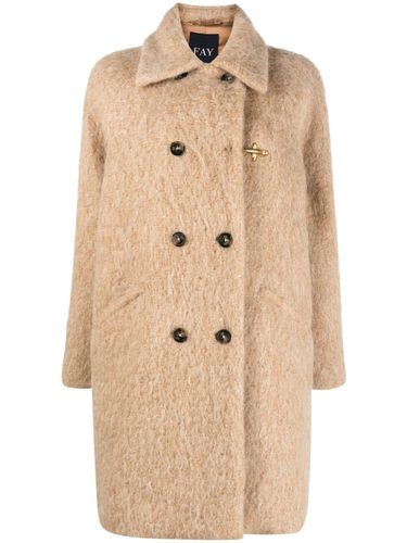 Double-breasted Wool Blend Coat - Fay - Modalova