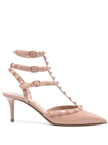 Rockstud Leather Slingback Pumps - Valentino Garavani - Modalova