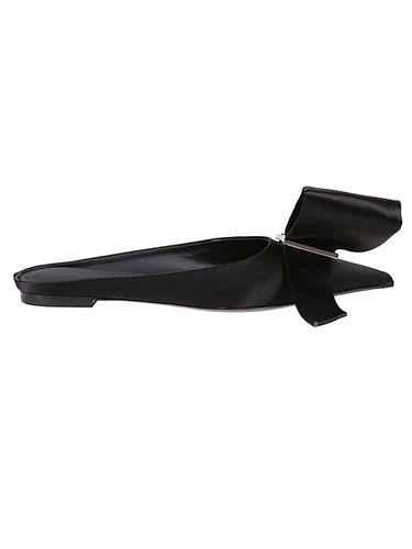 Maxi Bow Leather Slippers - Ferragamo - Modalova