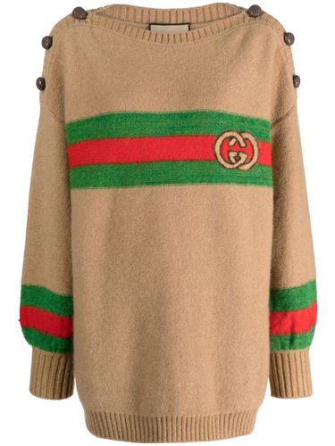 GUCCI - Web Detail Wool Top - Gucci - Modalova