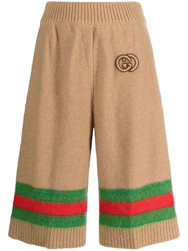 GUCCI - Web Detail Wool Shorts - Gucci - Modalova