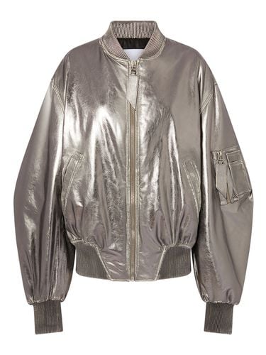 Mirrored Leather Bomber Jacket - Runway - The Attico - Modalova