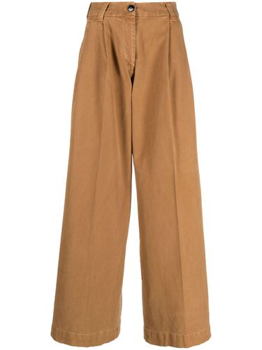 Wide Leg Cotton Trousers - Gabriele Pasini - Modalova