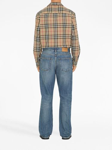 BURBERRY - Check Motif Cotton Shirt - Burberry - Modalova