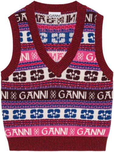 GANNI - Logo Wool Vest - Ganni - Modalova