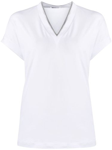 V-neck Cotton T-shirt - Brunello Cucinelli - Modalova