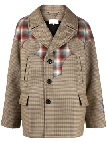 Pendleton Detail Wool Blend Caban Coat - Maison Margiela - Modalova